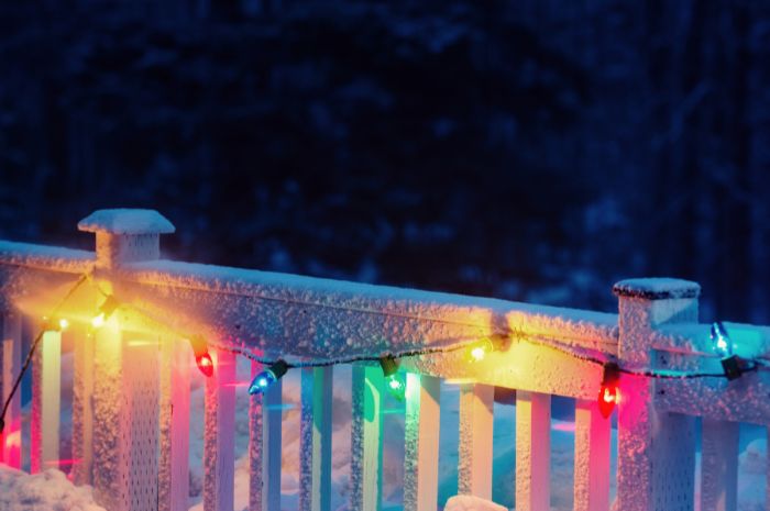Christmas Lights On Deck Railing